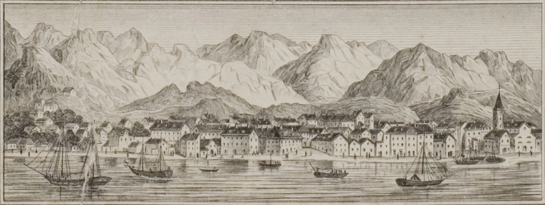 Franjo Vjekoslav Kružić - Panoramic view of Karlobag