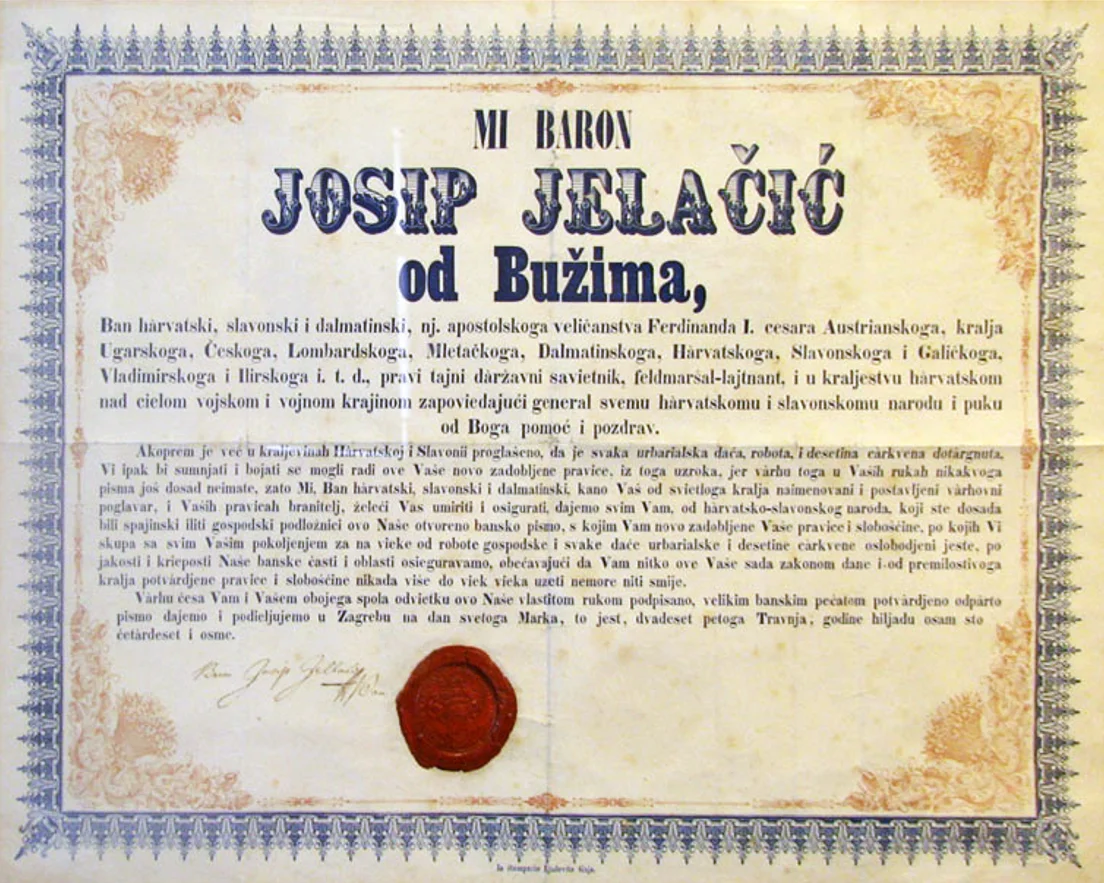Proclamation on the abolition of serfdom