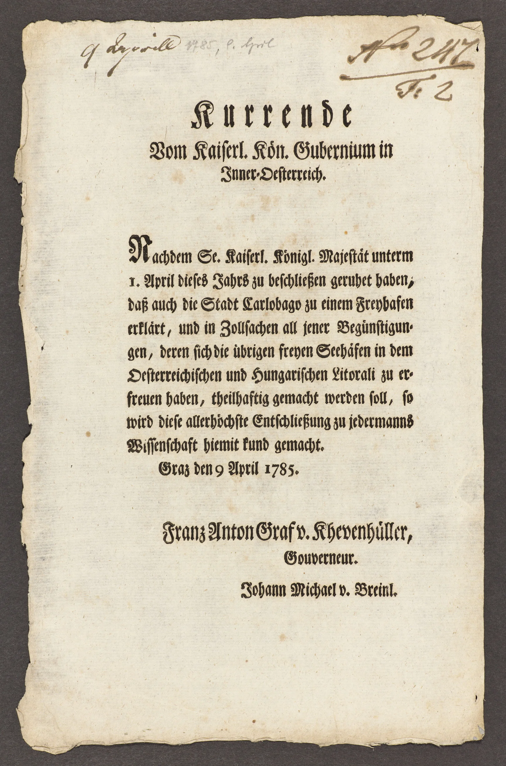 Circular and Charter