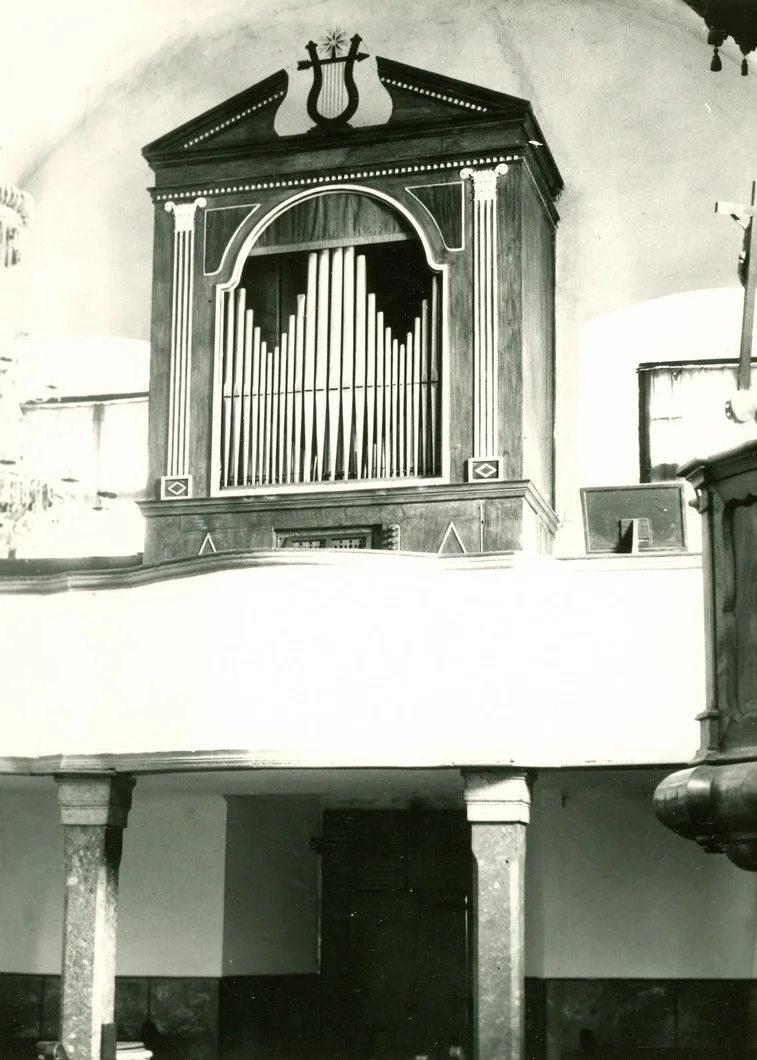 Smještaj orgulja u prostoru crkve sv. Josipa, 1972.