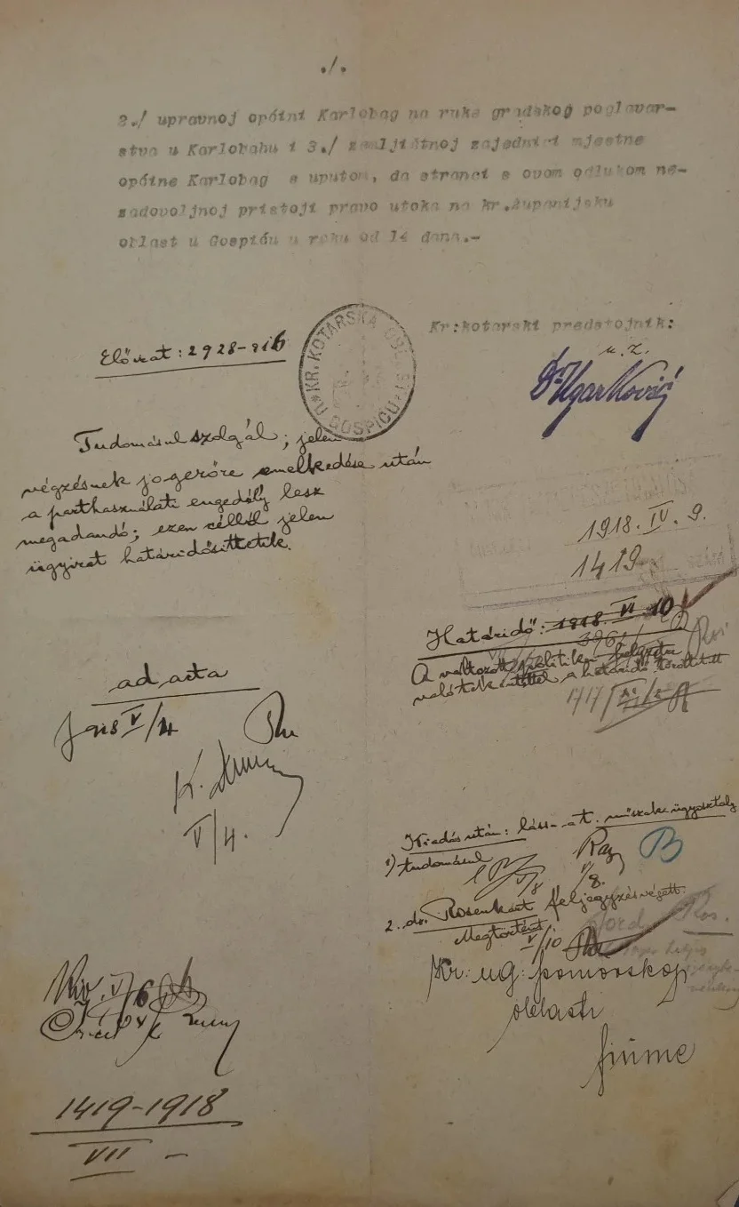 Notification of the decision