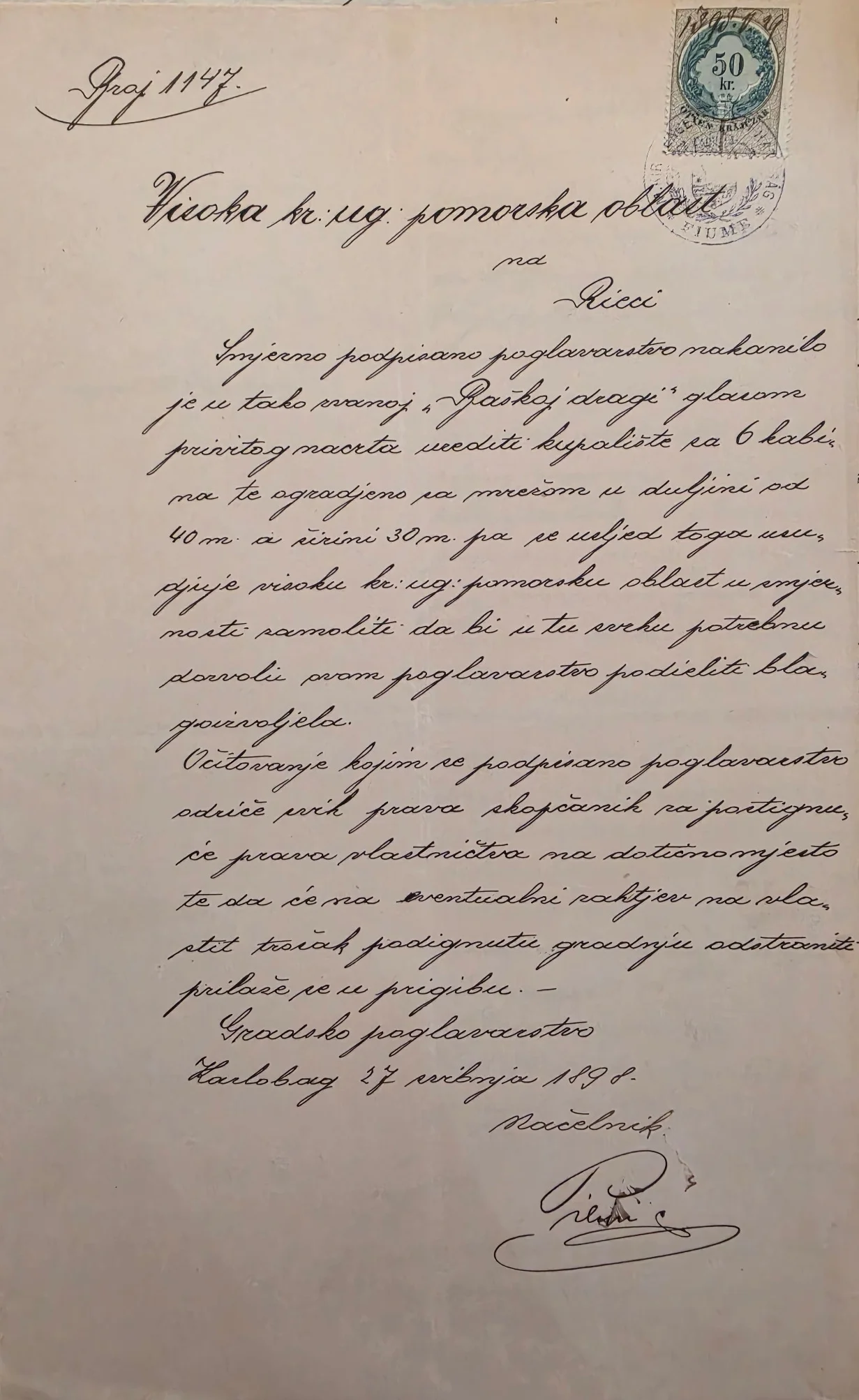Application to establish a bathing facility