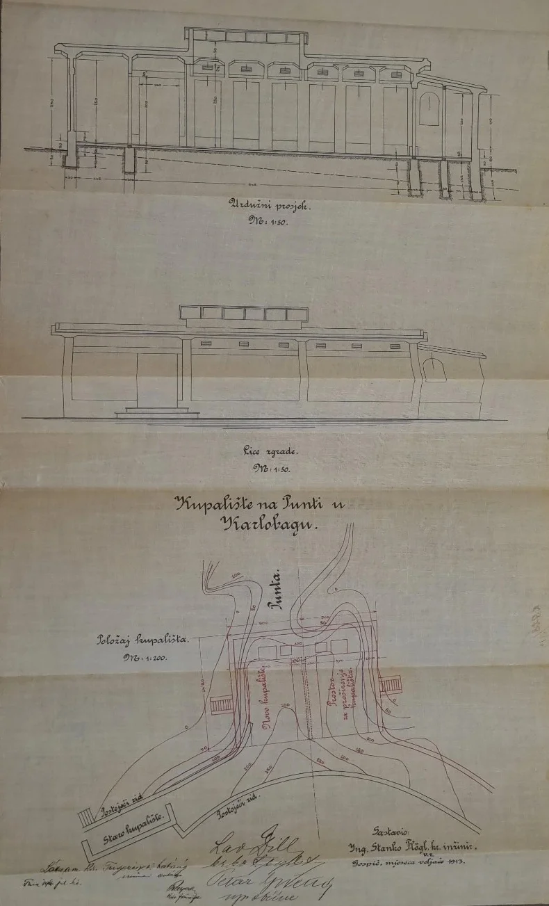 Bathing facility at Punta — design
