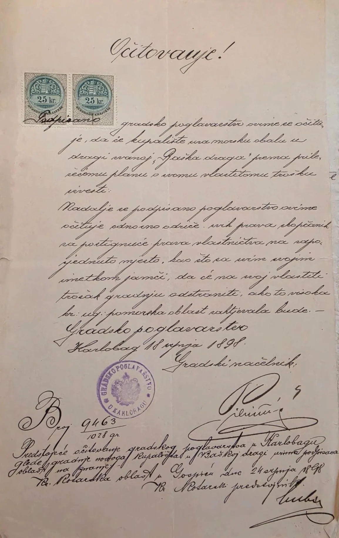 The municipal declaration